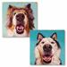 Winston Porter 'Follow Your Nose 9 & 10' 2 Piece Acrylic Painting Print Set Paper | 16" H x 16" W x 0.01" D | Wayfair