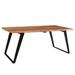 Millwood Pines Emmeline Sled Dining Table Wood/Metal in Black/Brown/Gray | 30 H x 60 W x 36 D in | Wayfair 27D67917957441659D222FF99B223317