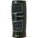 Lasko Wind Tower 5.2 in Length Twist-Top Multi-Directional Fan Black