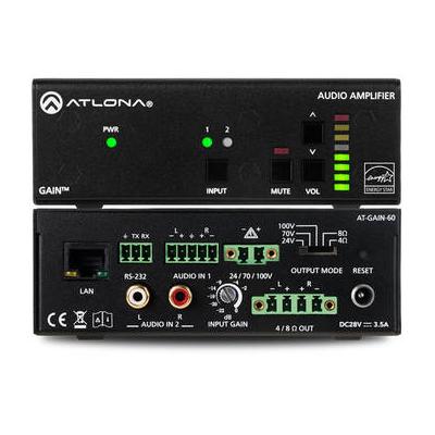 Atlona Gain 60 Stereo / Mono 60W Plenum-Rated Power Amplifier AT-GAIN-60