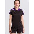 ERIMA Damen Poloshirt Poloshirt, schwarz/violet/weiß, 46, 1111840