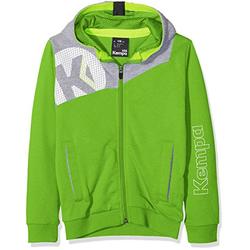 Kempa Kinder Core 2.0 Kapuzenjacke, hope grün/dark grau melan, XXS (Manufacturer size:140)