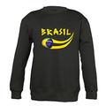 Supportershop Sweat Kinder Schwarz Brasilien Fußball 12 Jahre schwarz