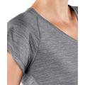 FALKE Damen Silk Wool W S/S SH Baselayer-Shirt, Grau (Grey-Heather 3757), S