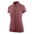 Salewa Damen Hemden PUEZ Minicheck Dry W S/S SRT, Rose Brown, 46/40, 00-0000027054