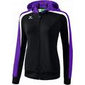 ERIMA Damen Jacke Liga 2.0 Trainingsjacke mit Kapuze, schwarz/violet/weiß, 48, 1071860