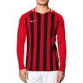 Nike Herren Striped Division III Football Jersey Long Sleeved T-Shirt,Rot/Schwarz/Weiß,S