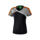 ERIMA Damen T-shirt Premium One 2.0 T-Shirt, schwarz/grau melange/neon orange, 44, 1081815