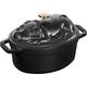 STAUB 40500-171-0 Cocotte pig casserole dish in black cast iron 17 cm,25.5 x 23.5 x 11 cm