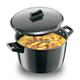 Hawkins Futura 5 Litre Cook n Serve Bowl, Hard Anodised Saucepan with Hard Anodised Lid, Black (ACB50)