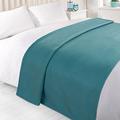 Dreamscene Wholesale 10 x Plain Fleece Blanket Soft Warm Bulk Throw Over Joblot - 120 x 150cm, Teal Blue