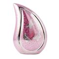 Teardrop Style Brass Cremation Urn for Ashes, Funeral Memorial Teardrop Ashes Urn U.K Supplier (Large 12 Inch Pink)