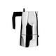 Alessi" Ossidiana Espresso Coffee Maker in Aluminium Casting. Handle and knob in Black thermoplastic Resin. 3 Cup