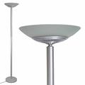 LED Floor Standing Energy Efficient Floor Lamp Uplighter Torchiere Silver/Grey Warm