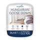 Snuggledown Hungarian Goose Down 13.5 Tog Super King Duvet - 4.5 Tog Cool Summer Plus 9 Tog All Seasons 3 in 1 Combination Quilt - Soft Jacquard Cotton Cover, Machine Washable, Size (260cm x 220cm)