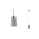 Paulmann 79617 Neordic Stig Pendant luminaire max. 1x20W Pendant lamp for E27 Lamps Ceiling lamp Grey/Copper matt 230V Concrete/Metal Without lamp