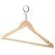 Shopfitting Warehouse 100 x Wooden Hotel Hanger with Non Slip Trouser Bar - High, Commercial Quality Clothes Hanger with Security Feature