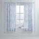 HLS Bedding Classic Charlotte Thomas Amelie Pencil Pleat Curtains With Tiebacks, Blue - 66" x 72"