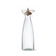 Georg Jensen Carafe in Clear Glass and Brown Oak Wood - Modern Decanter with Tapered Neck - Designed by Alfredo Häberli - 1 L