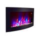 Must Have It BLACK CURVED GLASS ELECTRIC WALL MOUNTED FIRE FIREPLACE