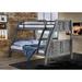 Leonel Twin Over Full Solid Wood Standard Bunk Bed by Andover Mills™ Baby & Kids Metal in Gray | 63 H x 61 W x 78 D in | Wayfair