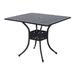Charlton Home® Malia Metal Bistro Outdoor Table Metal in Black | 28.5 H x 36 W x 36 D in | Wayfair 94B35F736E86458E9CB376F0DFE70AFE