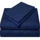 SGI Bedding SGI EGYPTIAN COTTON UK KING SHEET SET (Fitted Sheet, Flat sheet, Pillowcase) 600 Thread Count Navy Blue Solid 38 Cm Deep Pocket # Exotic Europe Collection