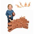 Foam Building Bricks Set of 50 | Real Size Blocks Bricks and Wooden Tools for Toddler Construction Play |