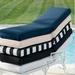 78" X 23" Chaise Cushion - Piped, Piped/Awning Striped Neptune - Grandin Road