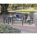 Winston Porter Vineyard 5-Piece Bench & Rocking Outdoor Chair Set Plastic in Green | Wayfair A0A079A4255842B099C489E1892FB0DB
