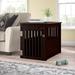 Archie & Oscar™ Daniella Pet Crate Wood in White/Brown | 28 H x 24 W x 36 D in | Wayfair D9BE3BD149CF45538AAEB0108882610F