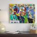 Red Barrel Studio® 'Jazz Session' Acrylic Painting Print on Canvas in Blue/Brown/Green | 18 H x 24 W x 1.5 D in | Wayfair RDBA2032 44029706