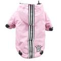 Hip Doggie HD-5PRPK-BDM Puppagonia Rain Parka - Hund Regenmantel, BDM, rosa