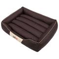 HobbyDog R5CESBRA3 Hundebett/Sofa/Korb Cesar Standard Kunstleder, Kodura, braun, Größe R5, 125 x 98 x 25 cm