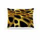 Kess eigene Danny Ivan "Gold Voronoi-" Schwarz Gold Illustration Hundebett, 76,2 x 101,6 cm
