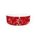 Kess eigene patternmuse Inky Floral Poppy Koralle rot Malerei Pet Schüssel, 12,1 cm Durchmesser