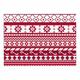 Kess InHouse Kess eigene tc2011adm02 Noonday Design Rot Fairisle-Muster Rot Weiß Hund Tischset, 61 x 38,1 cm