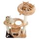 Tamia-Home TM114037 Kratzbaum 3 Ebenen Kletterbaum für Katzen, beige