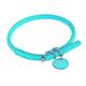 Chapuis Sellerie Glamour Halskette verstellbar rund, Leder für Hunde blau Durchmesser 10 mm Länge 33 – 41 cm Größe M