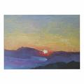 Kess eigene Carol Schiff Mountain Sunset Orange Nature Dog Tischset, 33 x 45,7 cm