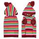 sourcingmap Striped Hoodie Strick Yorkie Pudel Kleidung Pet Pullover, Größe 10, bunt,