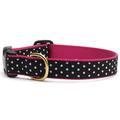 Animal World WDO-C-S Hundehalsband, Schmal 5/8", S, schwarz/weiß Dot