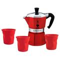 Bialetti 5540 Mocha Set for 3 Cups, Aluminium, Red