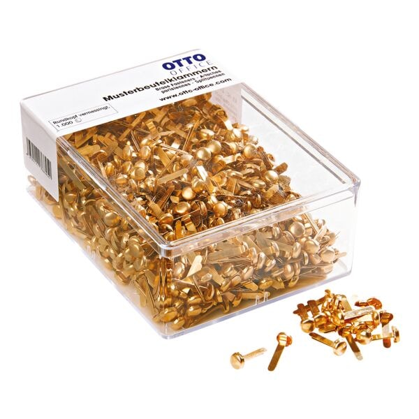 OTTO Office Musterbeutel-Klammern, goldfarben - 1000 Stück gold Image