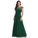 Ever-Pretty Women's Lace Open Back Floor Length Evening Gown Dresses Dark Green 20 UK