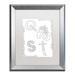 East Urban Home 'Letters & Words XXVIII' Framed Graphic Art Canvas, Wood in Black/White | 23.5 H x 19.5 W x 1.25 D in | Wayfair