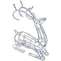 WeRChristmas Pre-Lit 3D Sitting Reindeer Rope Light Silhouette, 93 cm - White