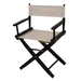 "Casual Home 18"" Black Finish Director's Chair, Beig/Green"