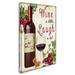 Fleur De Lis Living Wine 1 by Jean Pluot - Wrapped Canvas Graphic Art Print Metal in Red | 32 H x 22 W x 2 D in | Wayfair