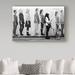 Trademark Fine Art 'Waiting Mural' Photographic Print on Wrapped Canvas in Black/White | 16 H x 24 W x 2 D in | Wayfair 1X06717-C1624GG